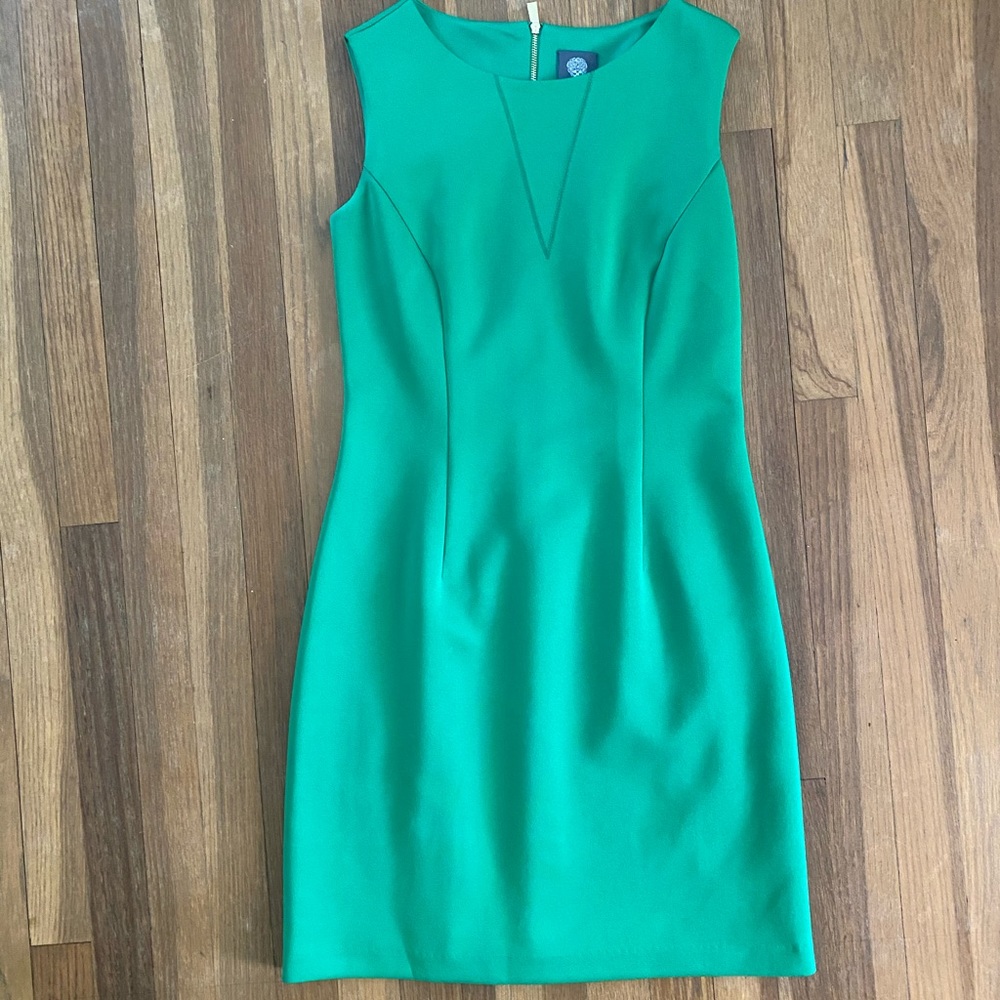 Stuart Weitzman green dress. Appropriate for work